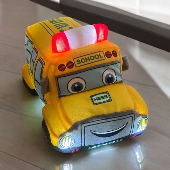 My Plush HESS Truck School Bus 2024 Light Up Musical Stuffed Toy Tested & Works - Picture 1 of 6